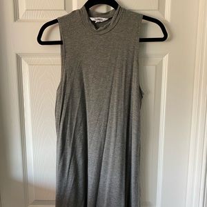 Gray Sleeveless Jersey Swing Dress